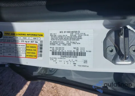 2018 Ford Fusion Hybrid Se из США, поврежденный, VIN 3FA6P0LU5JR110702